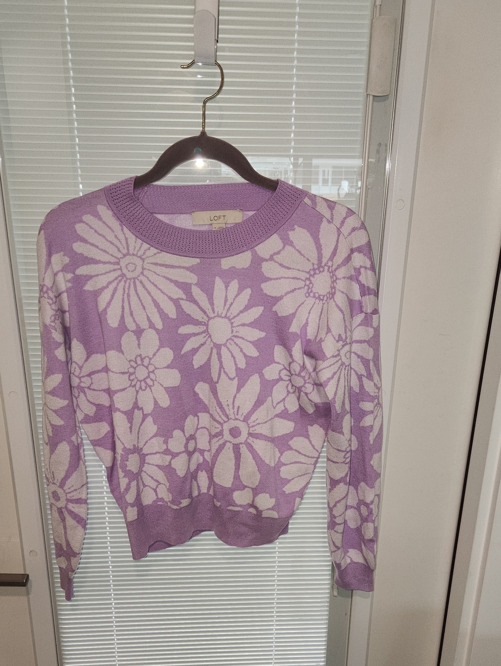 LOFT Lilac Daisy Sweater